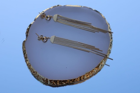 Kolczyki sztyfty, wkrętki długie, stal nierdzewna