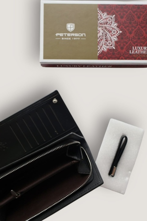 Peterson duży portfel damski, vegan leater