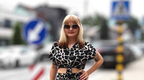 Komplet w print zwierzęcy