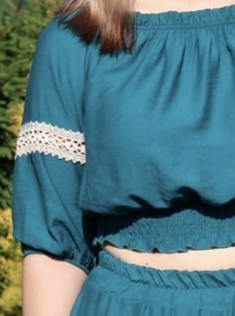 Wiskozowy komplet, spódnica i bluzka