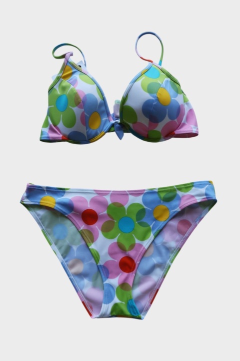 Kostium kąpielowy dwuczęściowy w kwiaty