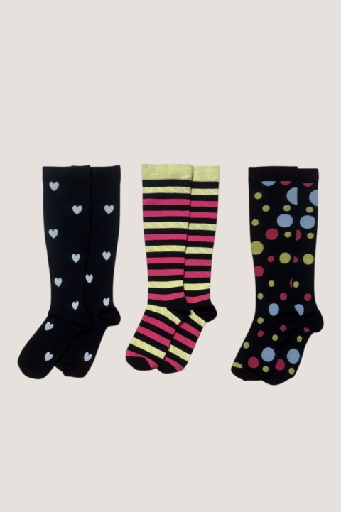 Skarpety podkolanówki uciskowe Cambivo 3 pary rozmiar 35-39