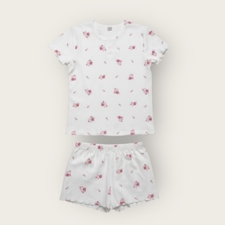 Bawełniana piżama damska w drobne kwiaty Luna