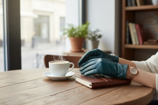 Damskie skórzane rękawiczki ocieplane z futerkiem 100% skóra naturalna