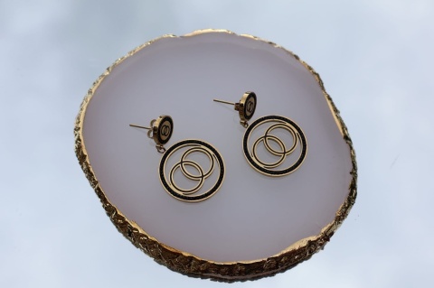 Kolczyki sztyfty Blueberry kółka w kole stal nierdzewna 316