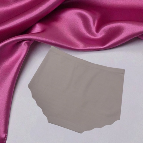 Majtki damskie bezszwowe laserowo cięte beżowe