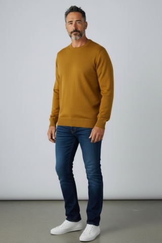 Stylowy sweter męski basic z wiskozy